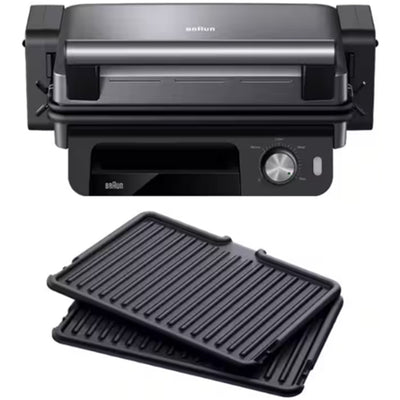 Braun Multi Grill 5 3 in 1 Contact Grill Black/Stainless BBQ Plate   - Black