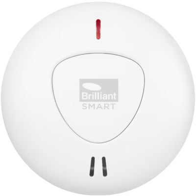 Brilliant Smart WiFi Smoke Alarm AS 3786, RF433 Wireless Connection, equipped with a battery life of 10 years, Ceiling mount