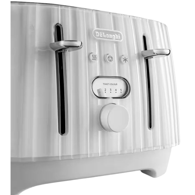 Delonghi Ballerina 4-Slice Toaster - Opaline White