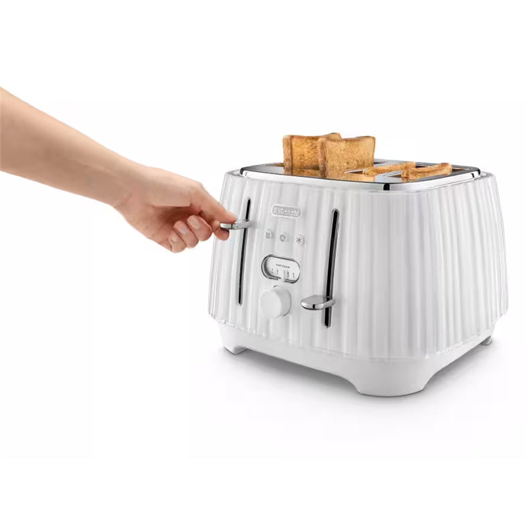 Delonghi Ballerina 4-Slice Toaster - Opaline White