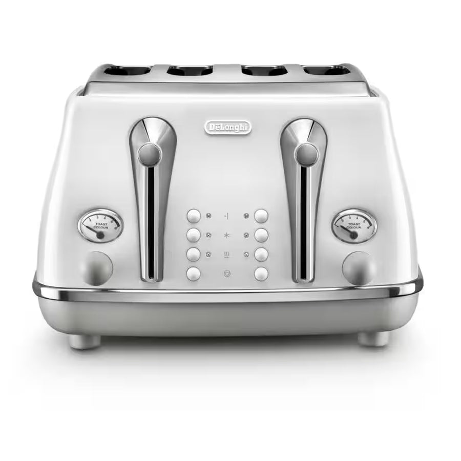 Delonghi Icona Capitals 4 Slice Toaster White