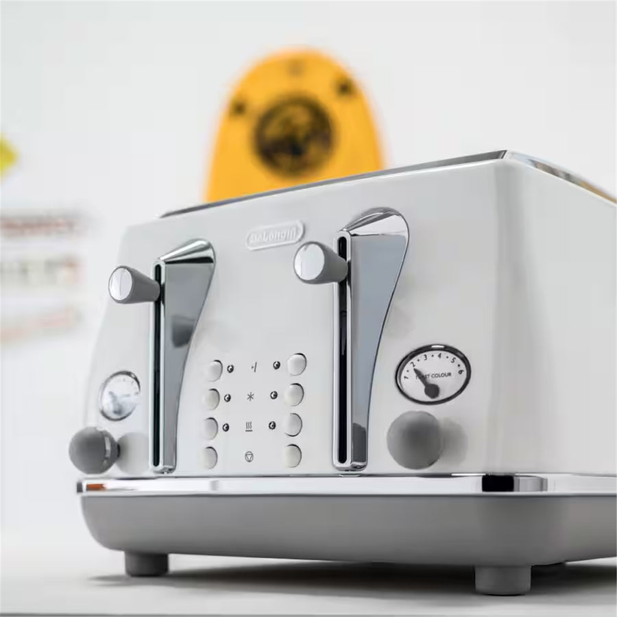 Delonghi Icona Capitals 4 Slice Toaster White
