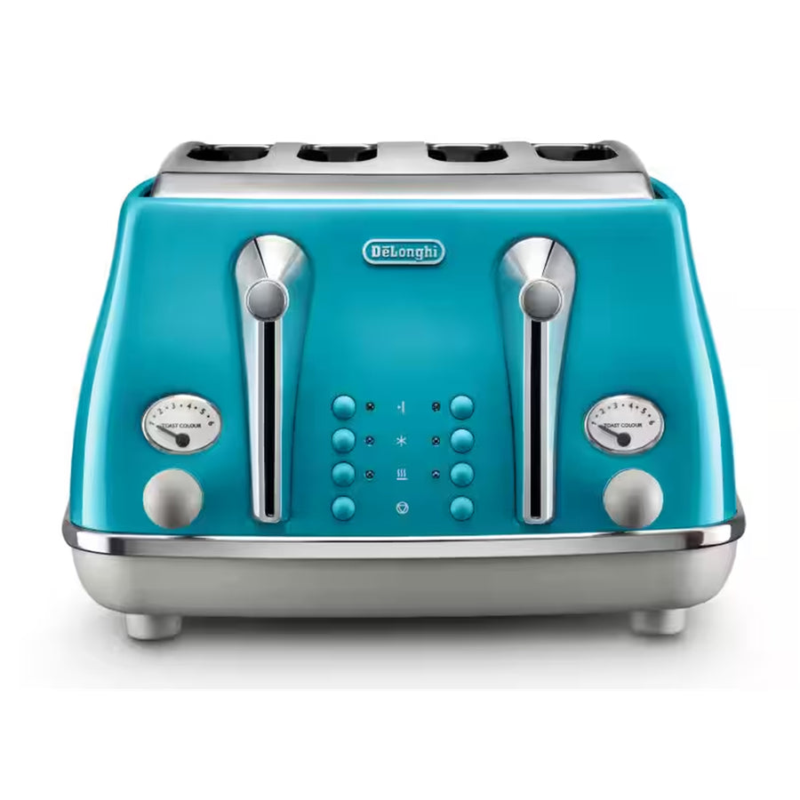 Delonghi Icona Capitals 4 Slice Toaster Azure