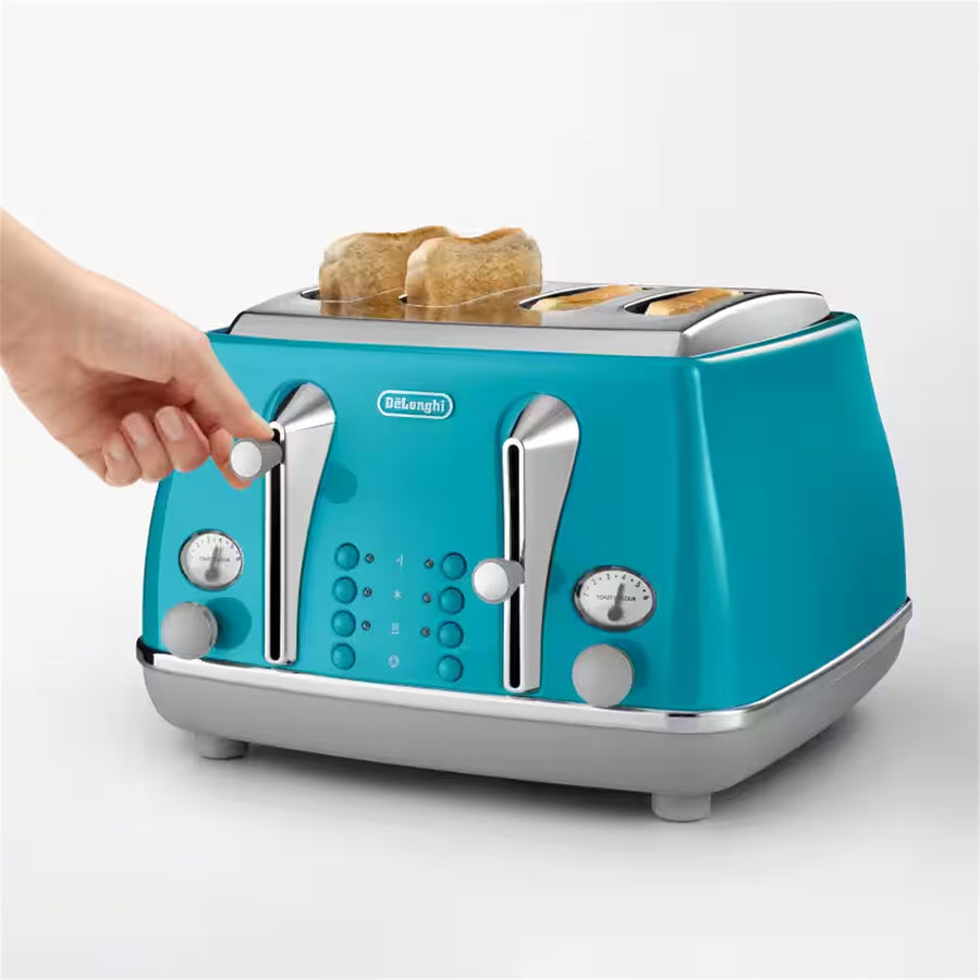 Delonghi Icona Capitals 4 Slice Toaster Azure