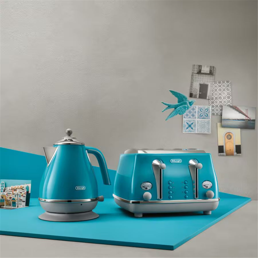 Delonghi Icona Capitals 4 Slice Toaster Azure
