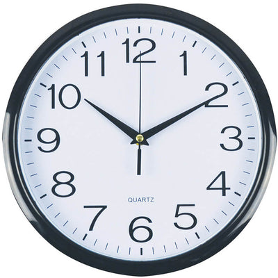 Italplast I391B Wanduhr 300 mm Schwarz Weiß