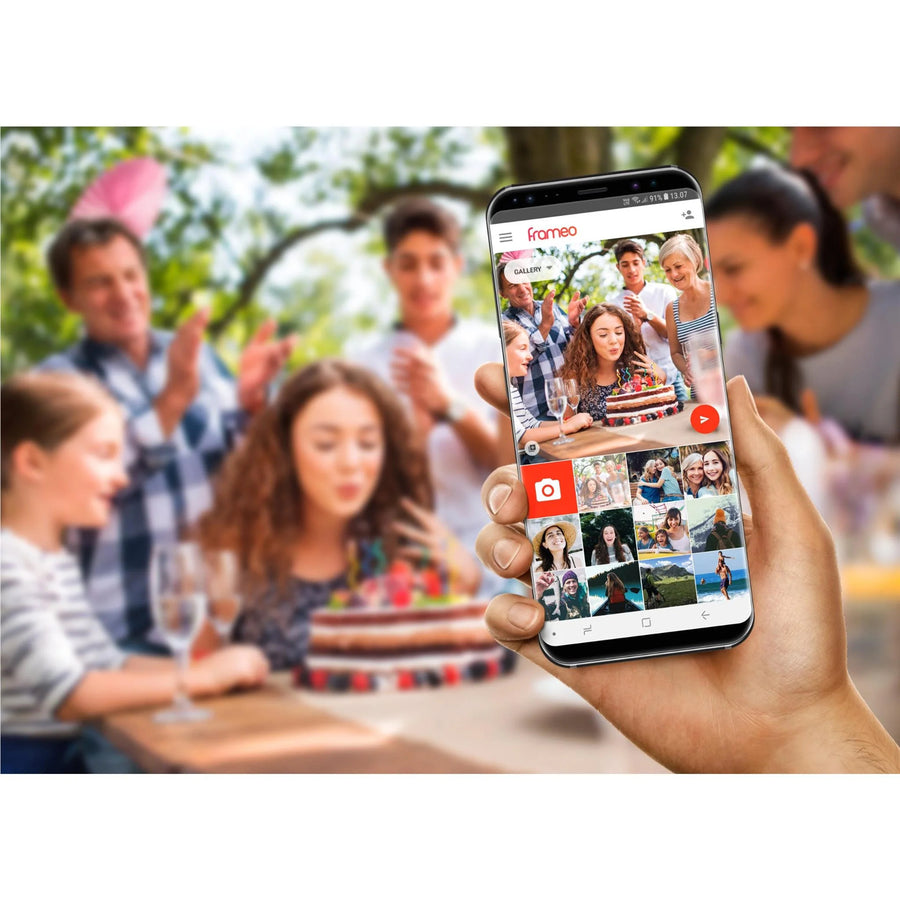 Jackson Frameo 7" WIFI Digital Photo Frame Black, Play Video & Pictures 8GB Built-in Memory - Touch Panel - Smart Frameo App Support - Android & IOS Support - EDLP