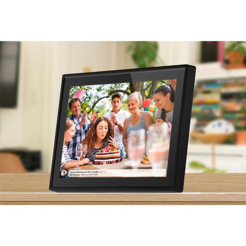 Jackson Frameo 10.1" WIFI Digital Photo Frame Black, Play Video & Pictures 16GB Build In Memory - Touch Panel - Smart Frameo App Support - Android & IOS Support - 2.4G HZ