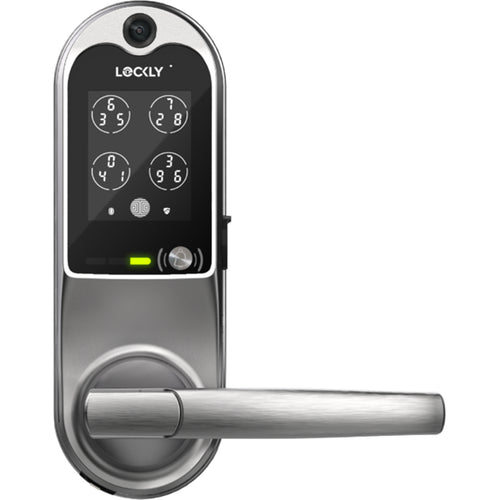 Lockly PGD698LLSN Lockly Vision   Smart Latch Video Lock - Satin Nickel