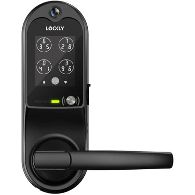 Lockly Vision Latch Edition,2-Way Intercom Video Doorbell,Fingerprint,BT, PIN Genie,WIFI,MB