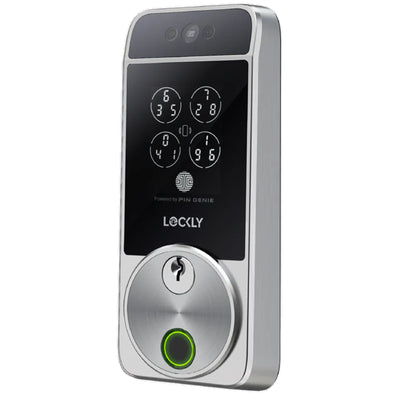 Lockly Visage Zeno Series  Facial Recognition Deadbolt Lock - Satin Nickel