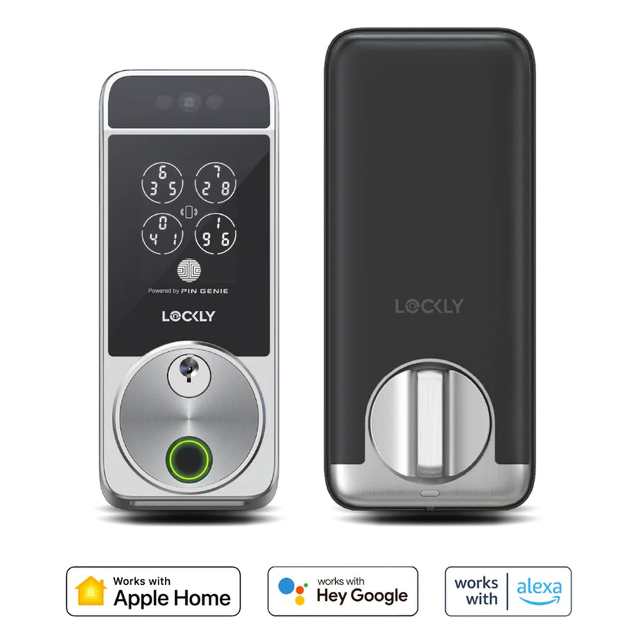 Lockly Visage Zeno Series  Facial Recognition Deadbolt Lock - Satin Nickel