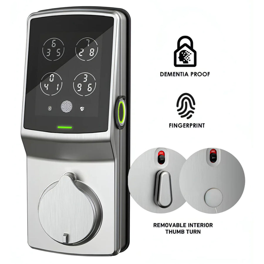 LOCKLY Secure Plus Dementia Proof Locker (detachable knob version) (Satin Nickel)