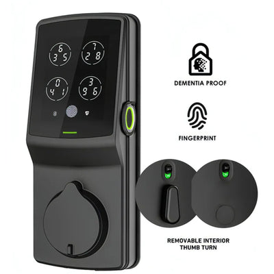 LOCKLY Secure Plus Dementia Proof Locker (detachable knob version) (Matt Black)