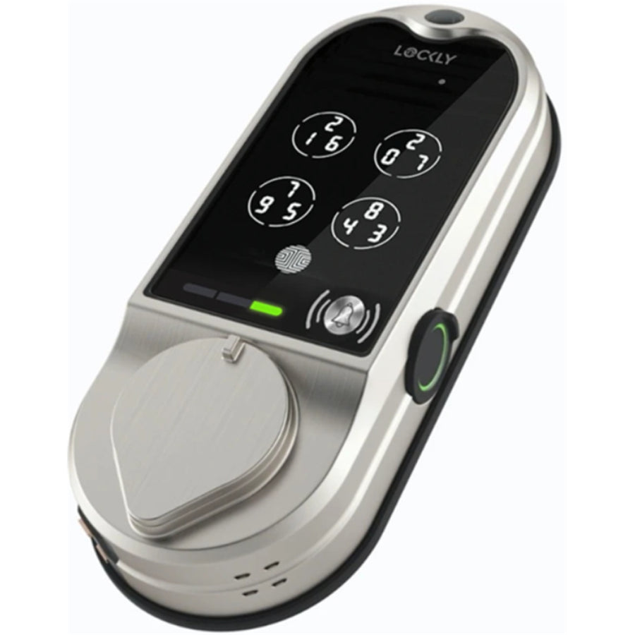 Lockly Vision   Smart Deadbolt Video Lock - Satin Nickel Finish