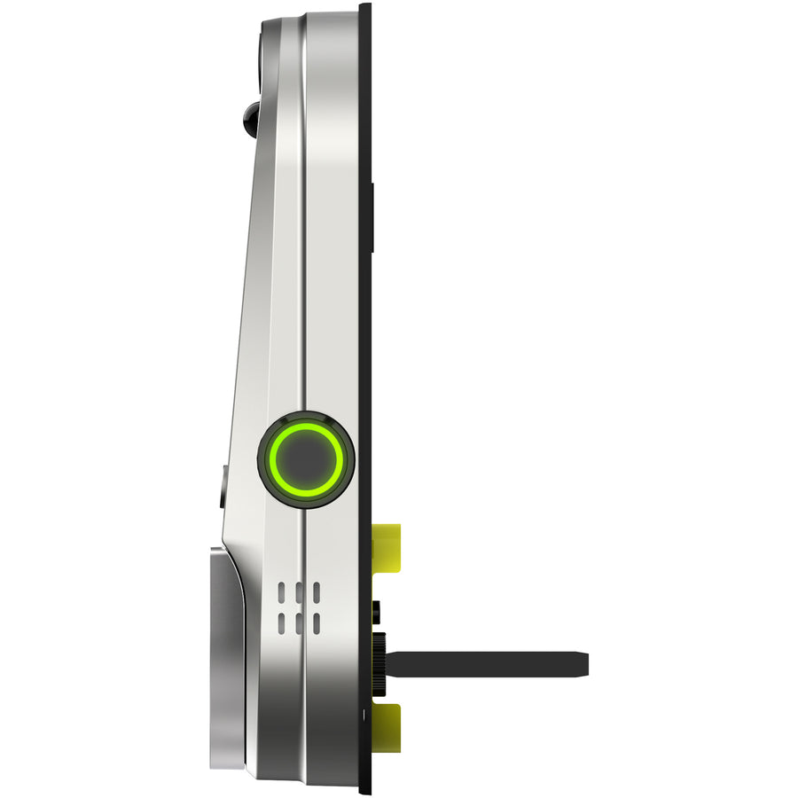 Lockly Vision Elite   Smart Deadbolt Video Lock with Solar Panel - Satin Nickel Finish