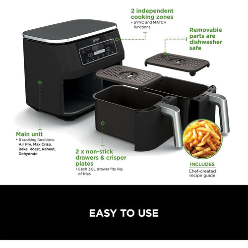 Ninja Foodi AF300 7.6L Dual Zone Air Fryer