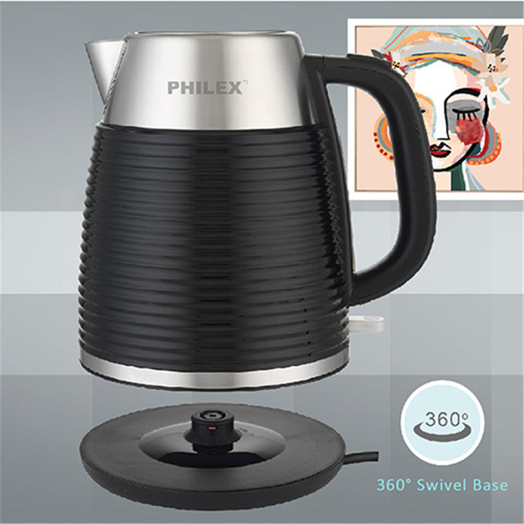 PHILEX PHK-1028 1.7L Cordless Kettle - Black