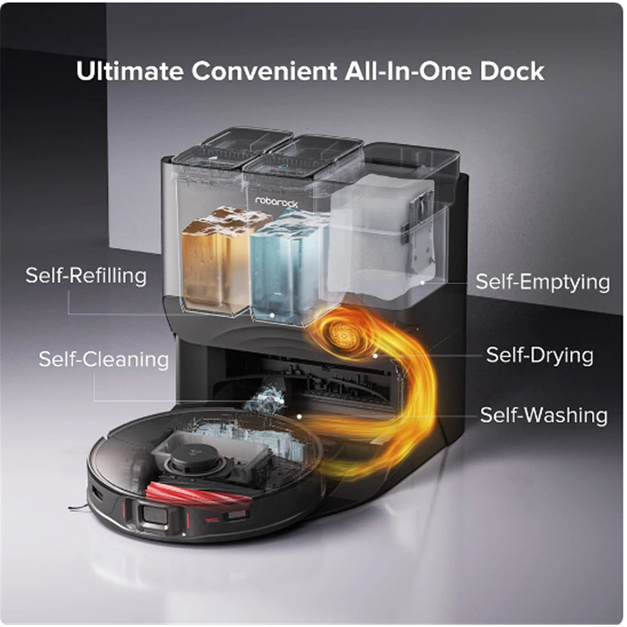 Roborock Remanufactured S8 MaxV Ultra Smart Robot Vacuum Cleaner with Auto Empty & Refill Docking