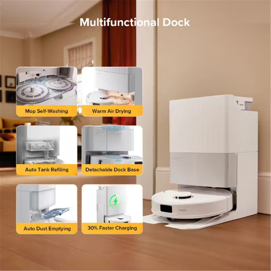 Roborock Remanufactured Q Revo C White  Vacuum Cleaner with Multifunction Dock