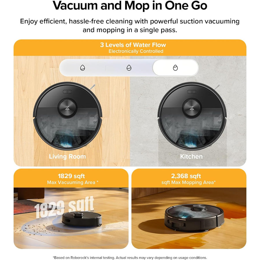 Roborock Remanufactured Q7 T+ Black  Robot Vacuum
