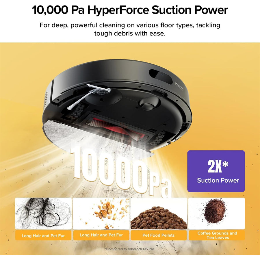 Roborock Remanufactured Q7 T+ Black  Robot Vacuum
