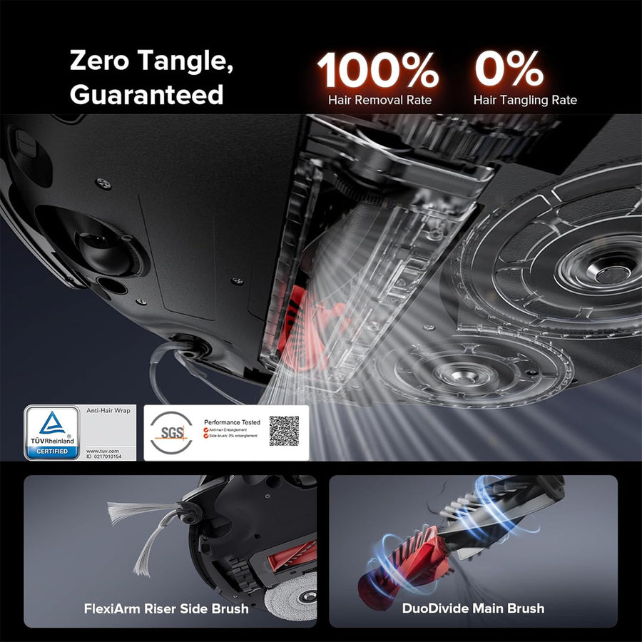 Roborock Remanufactured Saros 10R Black  Vacuum Cleaner and Mop with