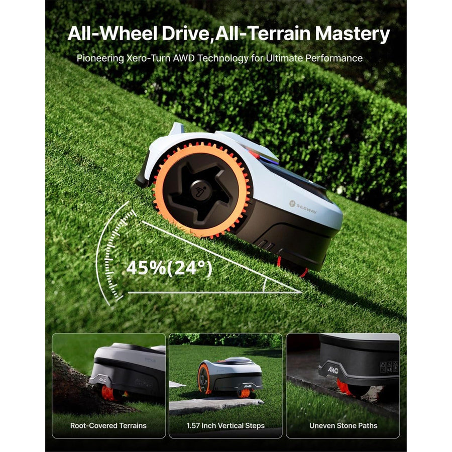Segway Navimow i206 All Wheel Drive Smart Robotic Lawn Mower Mowing Area: 600m^2,