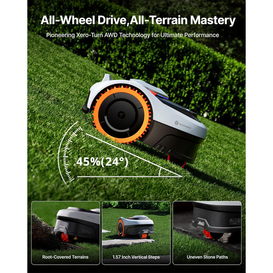 Segway Navimow i210 All Wheel Drive Smart Robotic Lawn Mower Mowing Area: 1000m^2,