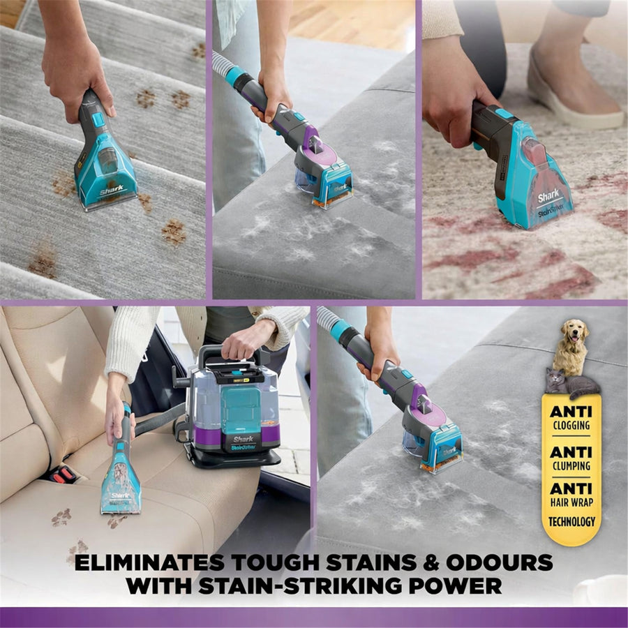 Shark PX250ANZ   Portable spot Carpet & Upholstory Cleaner Anti-Clog Pet Hair Extractor