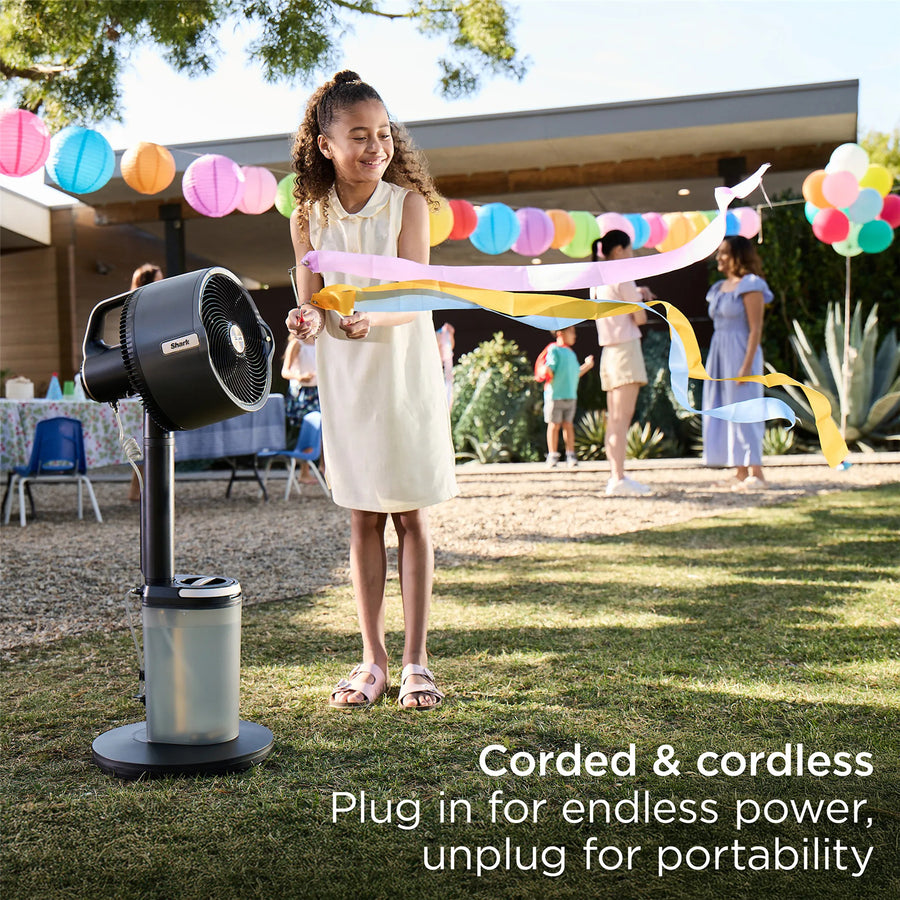 Shark FlexBreeze Pro Mist Indoor/Outdoor Pedestal & Table Fan With Water Tank