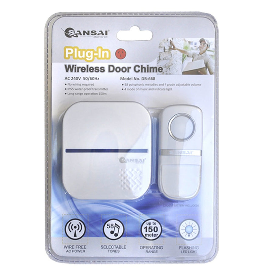 Sansai  DB299 AC Powered Door Chime Wireless DoorBell