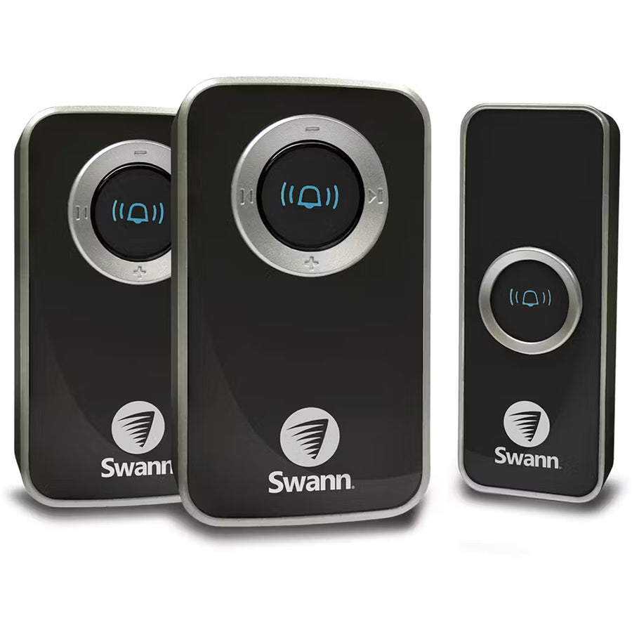 SWHOM-DC820PB2-AUS - Swann DC820PB Wireless Door Chime with Two Receivers - Black