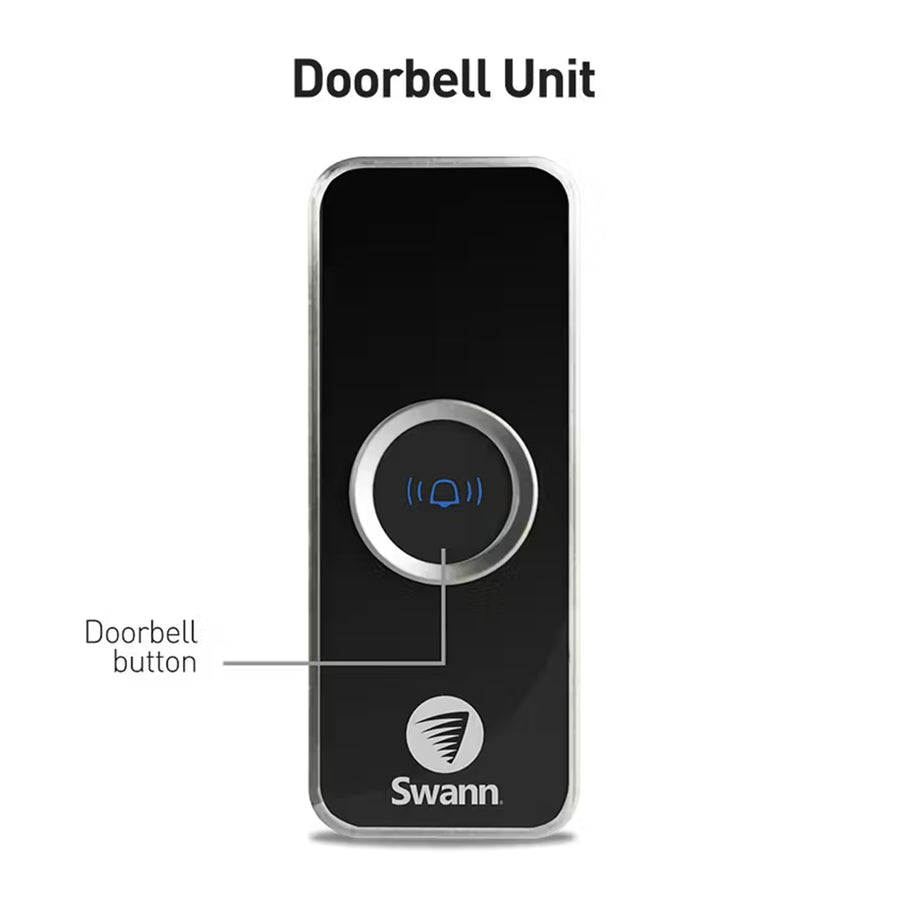 SWHOM-DC820PB2-AUS - Swann DC820PB Wireless Door Chime with Two Receivers - Black