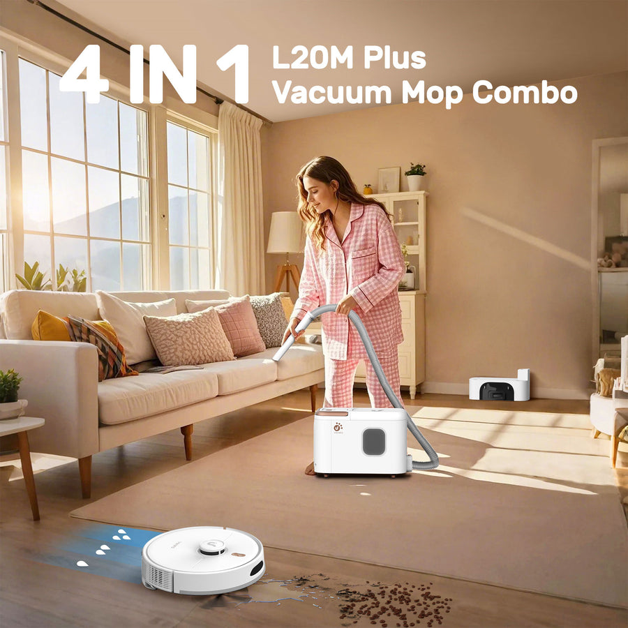 Verefa  L20M Plus 11-in-1 Robot Wet & Dry Vacuum Cleaner Pet Grooming Kits Self Empty Dustbin