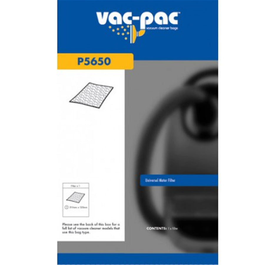 Vacpac Vacuum Bags P5650 - VacPac Vacuum Cleaner Universal Motor Filter
