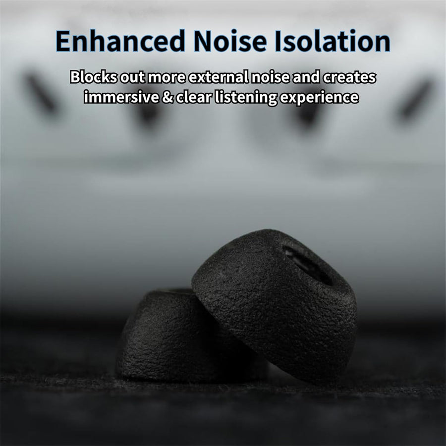 Comply (Large) TrueGrip Memory Foam Tips for Apple AirPods Pro 3 - Black - Large 3-pack (6x Large size eartips) - compatible with AirPods Pro 3rd Generation