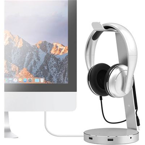 mbeat MB-HPS-01S "ZACK" Aluminium Headphone Stand with 3.0 Hub and Audio