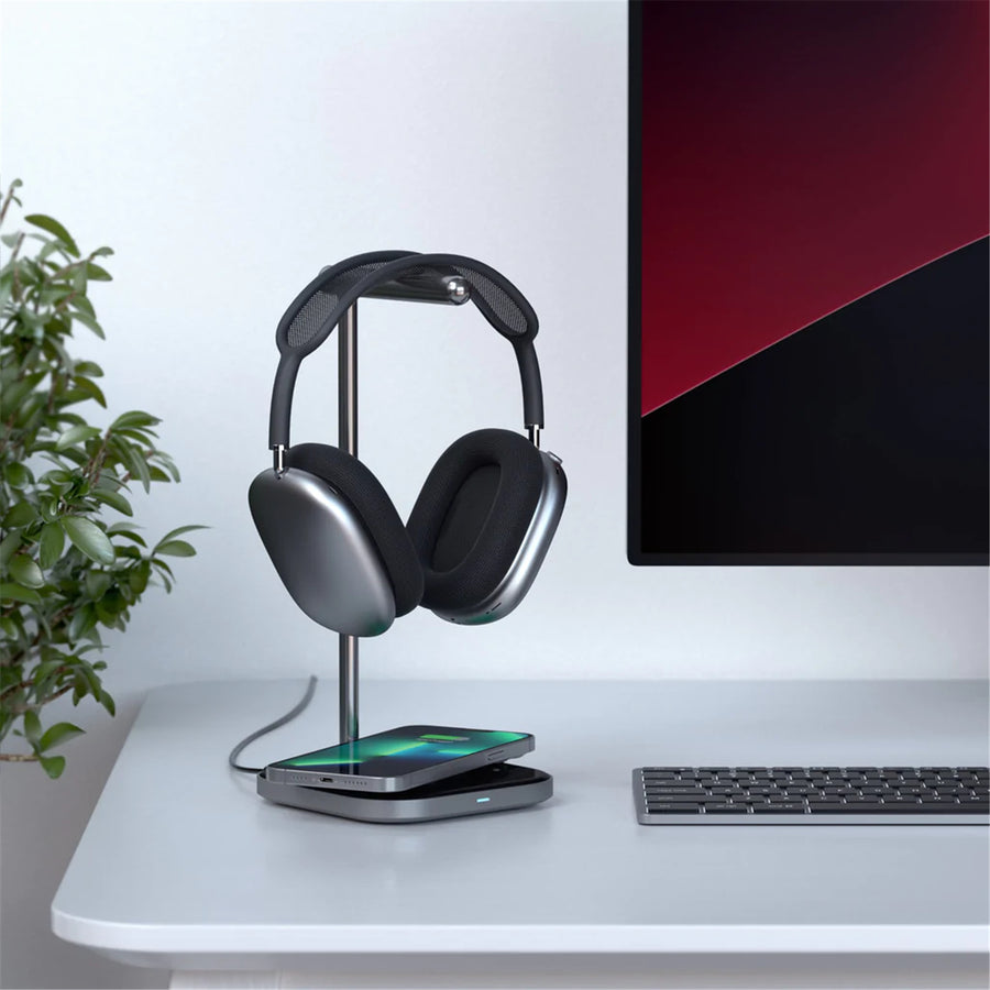 SATECHI 2 in 1 Headphone Stand with Wireless Charger