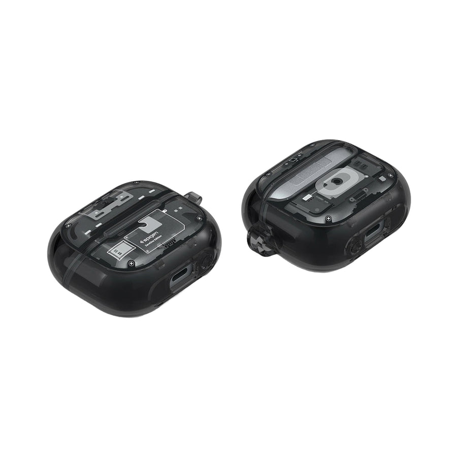 Spigen Ultra Hybrid Zero One Case for Samsung Galaxy Buds 3 & Galaxy Buds 3 Pro - Black - With Carabiner Clip
