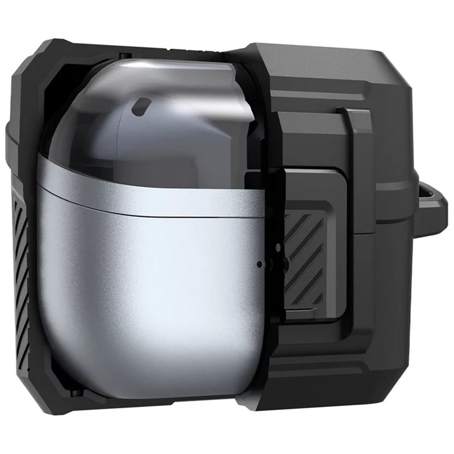 Spigen Lock Fit Rugged Case for Samsung Galaxy Buds 3 & Galaxy Buds 3 Pro - Black - With secure locking mechanism