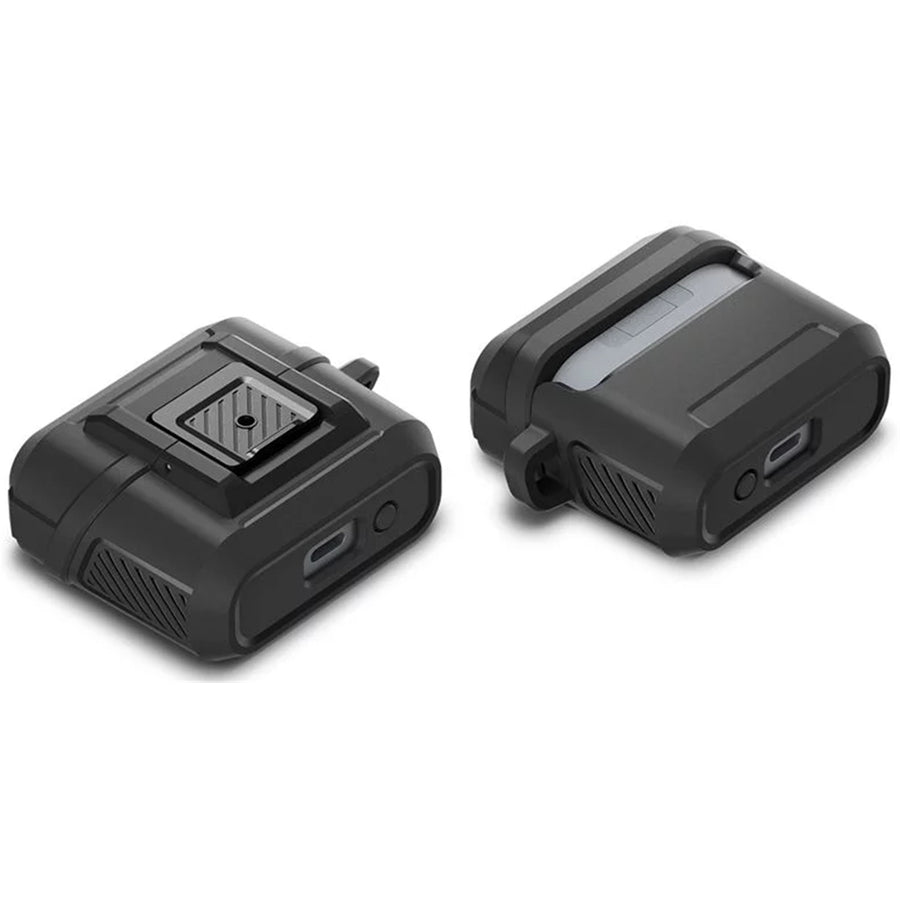 Spigen Lock Fit Rugged Case for Samsung Galaxy Buds 3 & Galaxy Buds 3 Pro - Black - With secure locking mechanism
