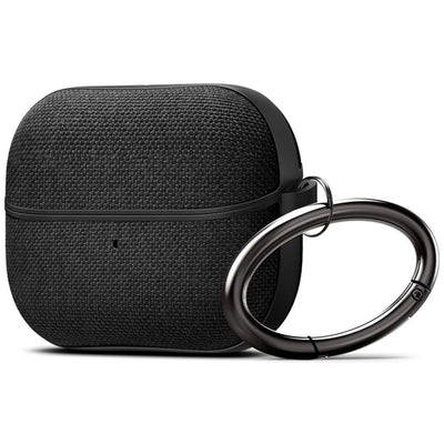 Spigen Urban Fit Premium Knit Fabric Case for Samsung Galaxy Buds 3 & Galaxy Buds 3 Pro - Black - With Keychain Clip