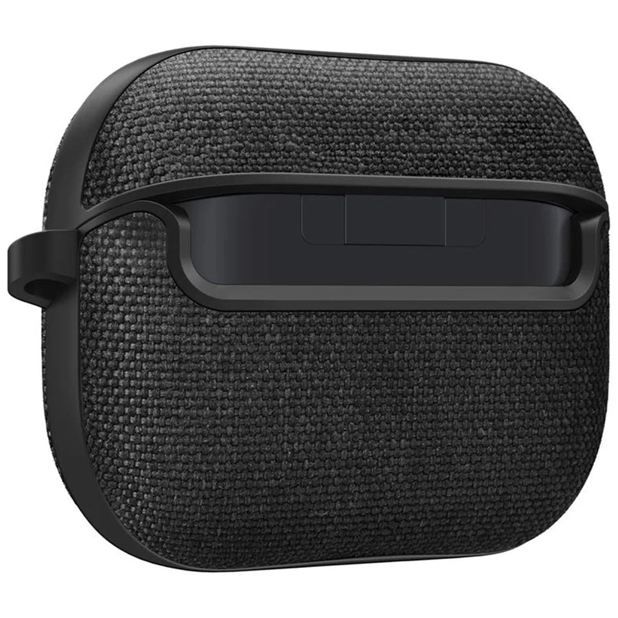Spigen Urban Fit Premium Knit Fabric Case for Samsung Galaxy Buds 3 & Galaxy Buds 3 Pro - Black - With Keychain Clip