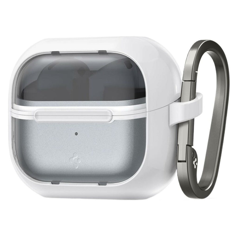 Spigen Ultra Hybrid Clear Case for Samsung Galaxy Buds 3 & Galaxy Buds 3 Pro - Jet White - With Carabiner Clip
