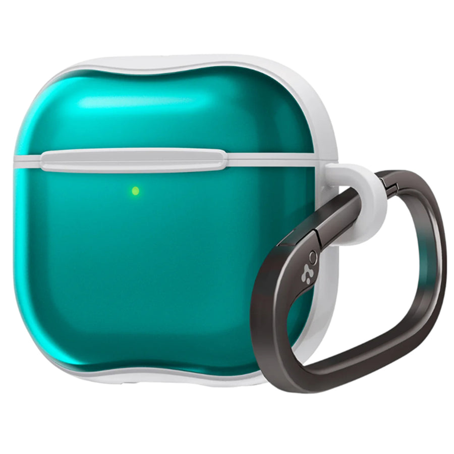 Spigen Apple Airpods 4 Classic C1 Case - Bondi Blue - Compatible with Airpods 4 & AirPods 4 with Active Noise Cancellation - Carabiner included - Wireless Charging Compatible
