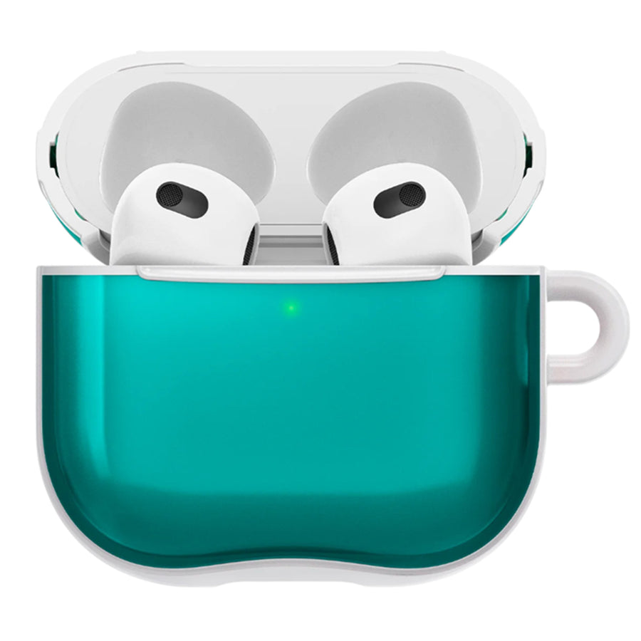 Spigen Apple Airpods 4 Classic C1 Case - Bondi Blue - Compatible with Airpods 4 & AirPods 4 with Active Noise Cancellation - Carabiner included - Wireless Charging compatible