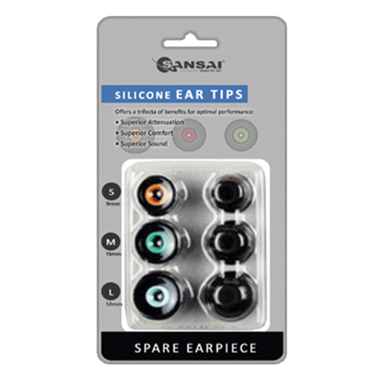 Sansai MDR-202B Silicone Ear Tips 6PK