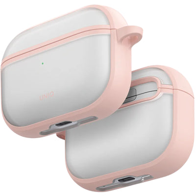 Uniq Veren Rugged Apple AirPods Pro 3 Case - Pink Haze - Compatible with Airpods Pro 3rd Generation - Aluminium Carabiner Included - Wireless Charging Compatible