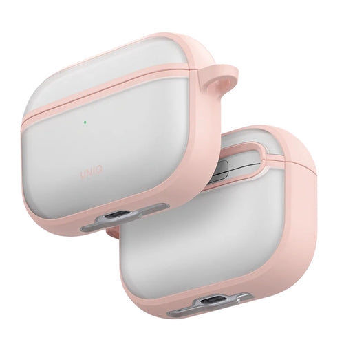 Uniq Veren Rugged Apple AirPods Pro 3 Case - Pink Haze - Compatible with Airpods Pro 3rd Generation - Aluminium Carabiner Included - Wireless charging compatible